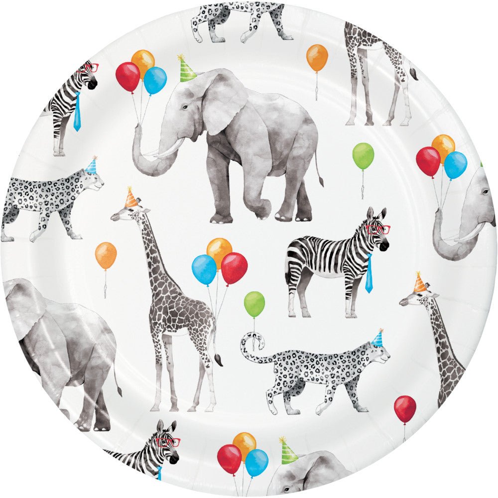 Party Animals 7" Dessert Plates 8ct - JJ's Party House: Birthday, Balloons & Custom Party Favors