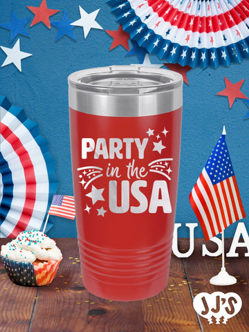 Patriotic Tumbler - Party in the USA Personalized Tumbler - JJ's Party House: Custom Party Favors, Napkins & Cups