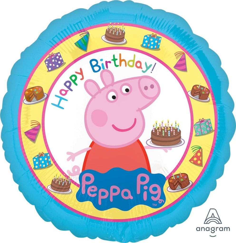 Peppa Pig Birthday Mylar Balloon, 18