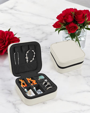 Personalized Leather Travel Jewelry Box - JJ's Party House: Birthday, Balloons & Custom Party Favors