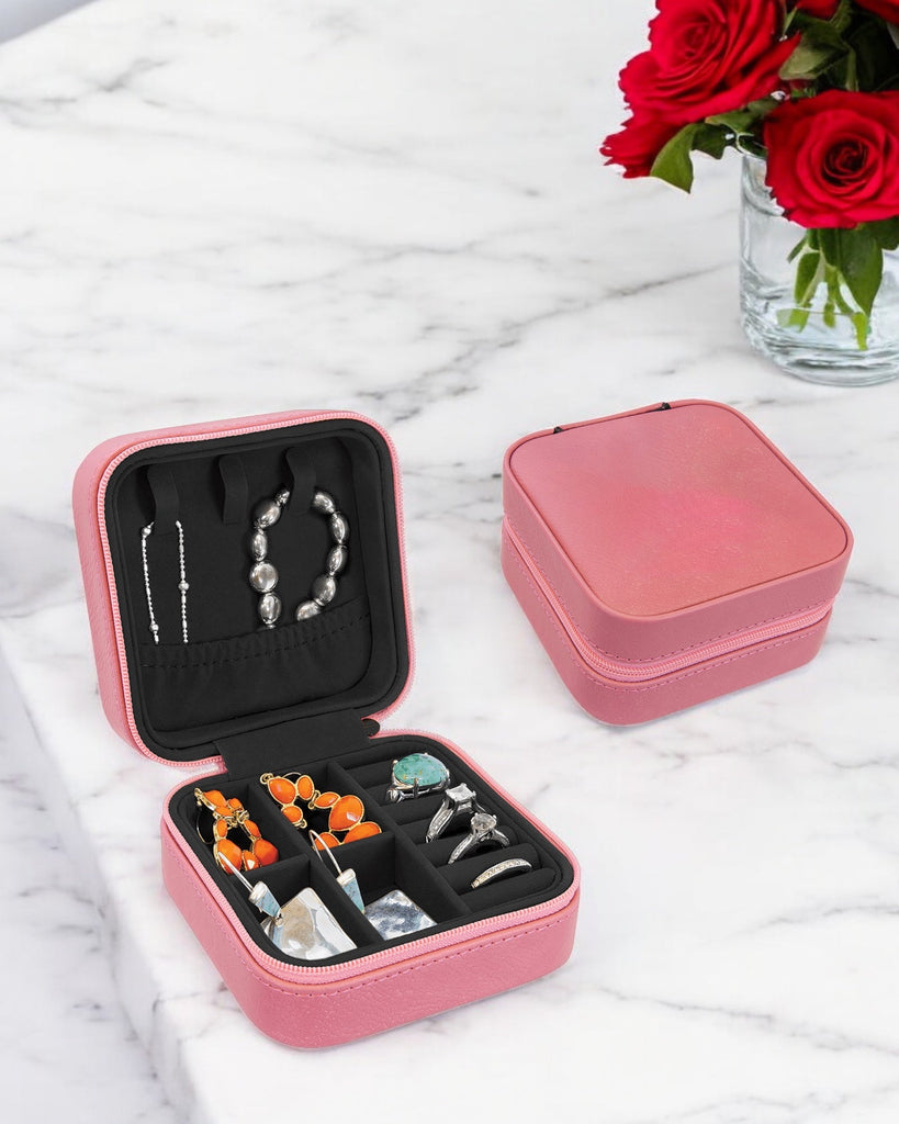 Personalized Leather Travel Jewelry Box - JJ's Party House: Birthday, Balloons & Custom Party Favors