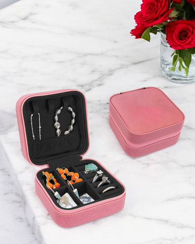 Personalized Leather Travel Jewelry Box - JJ's Party House: Birthday, Balloons & Custom Party Favors