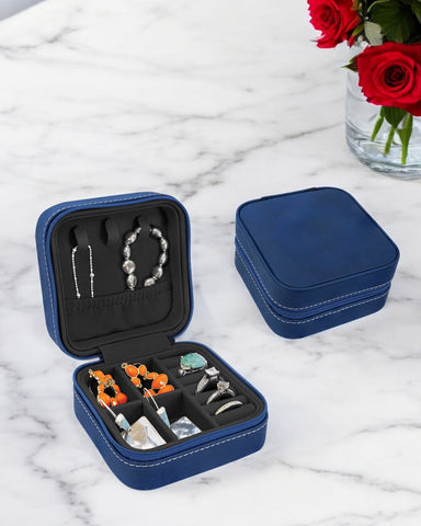 Personalized Leather Travel Jewelry Box - JJ's Party House: Birthday, Balloons & Custom Party Favors