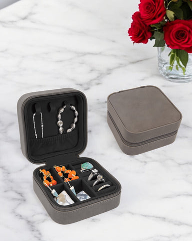 Personalized Leather Travel Jewelry Box - JJ's Party House: Birthday, Balloons & Custom Party Favors