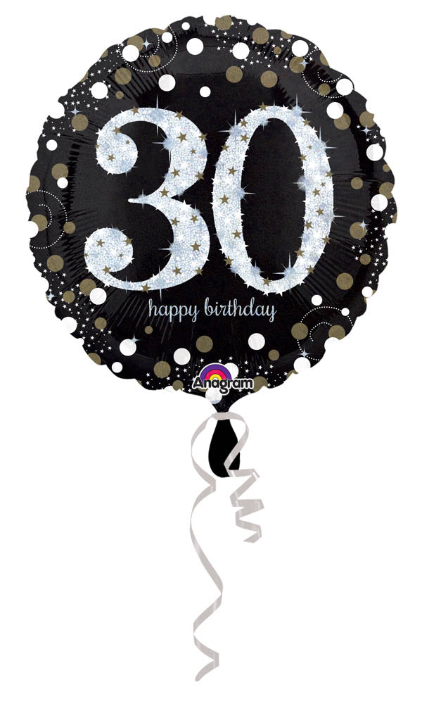 Sparkling 30th Birthday Mylar