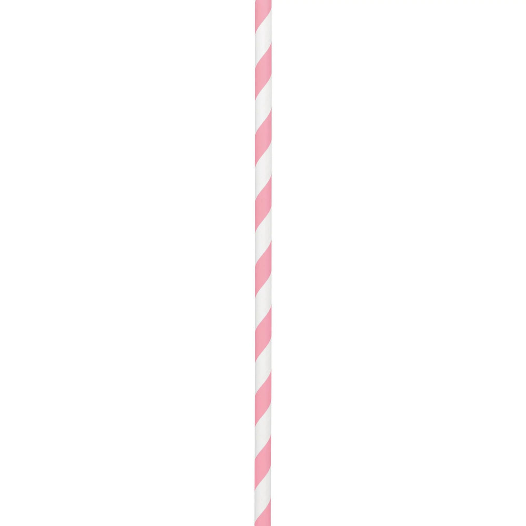 Pink Paper Straws 48ct - JJ's Party House: Birthday, Balloons & Custom Party Favors