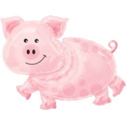 Pink Pig Shaped Jumbo Balloon 25" - JJ's Party House: Custom Party Favors, Napkins & Cups