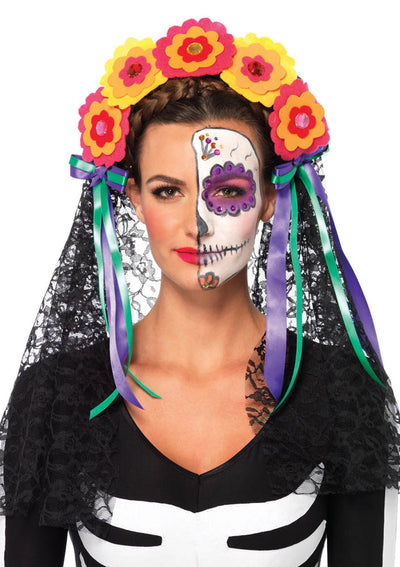 Day of the Dead Flower Headban