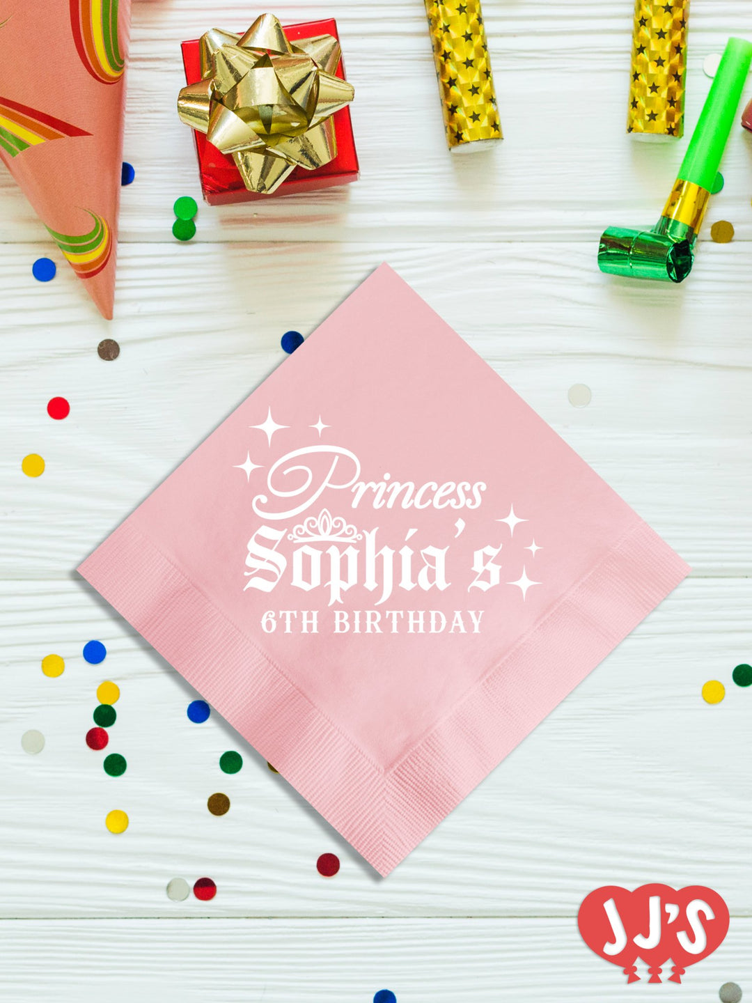 Pretty Princess Theme Party Custom Napkins - JJ's Party House: Custom Party Favors, Napkins & Cups