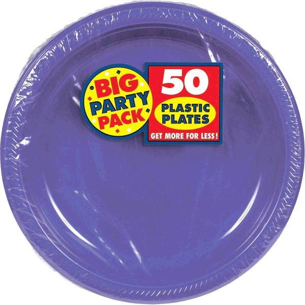 Purple Big Plates 10 1/4'' - JJ's Party House: Custom Party Favors, Napkins & Cups