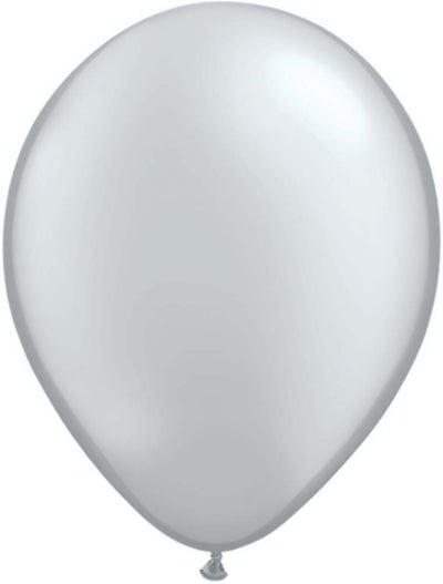 Metallic Silver 11'' Latex Balloon