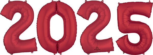 Red 2025 Number Bunch 34" (Tall) - JJ's Party House McAllen, TX
