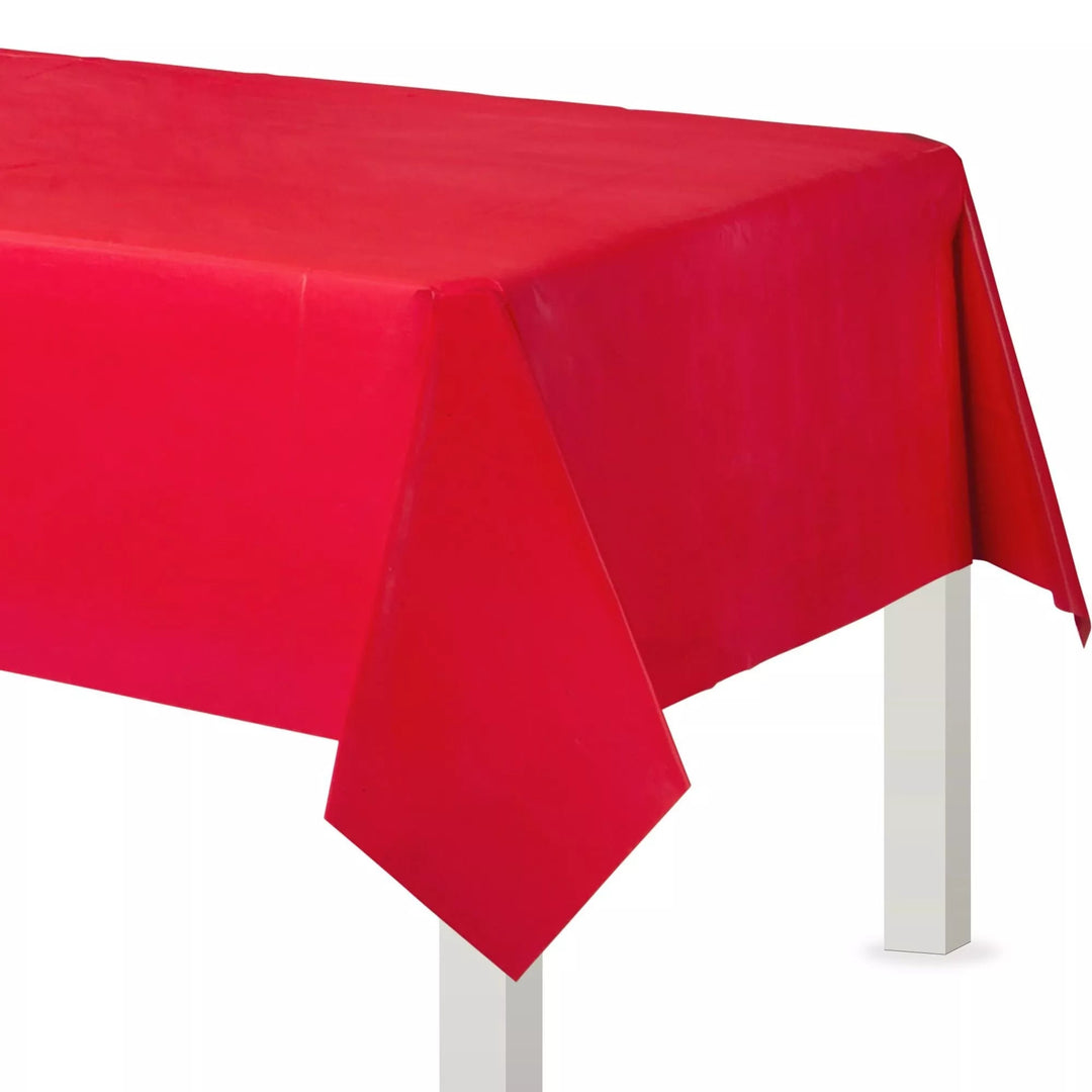 Red Flannel - Backed Table Cover 52"x90" - JJ's Party House: Birthday, Balloons & Custom Party Favors