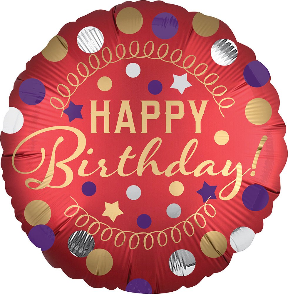 Red Satin Party Mylar Balloon - JJ's Party House: Custom Party Favors, Napkins & Cups