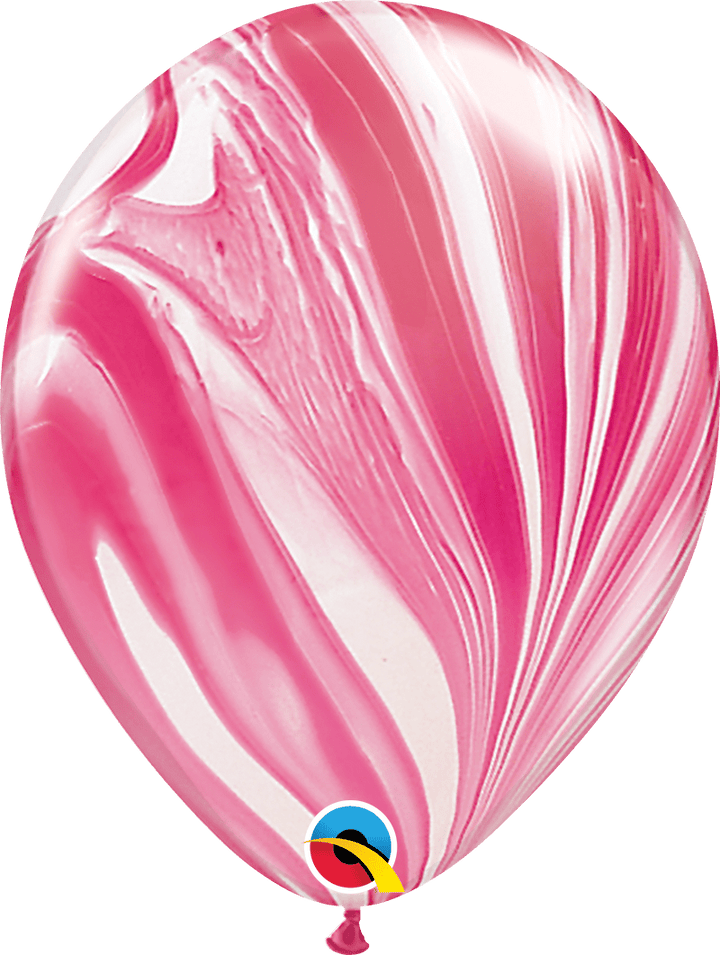 Red/White Agate 11'' Balloon - JJ's Party House: Birthday, Balloons & Custom Party Favors