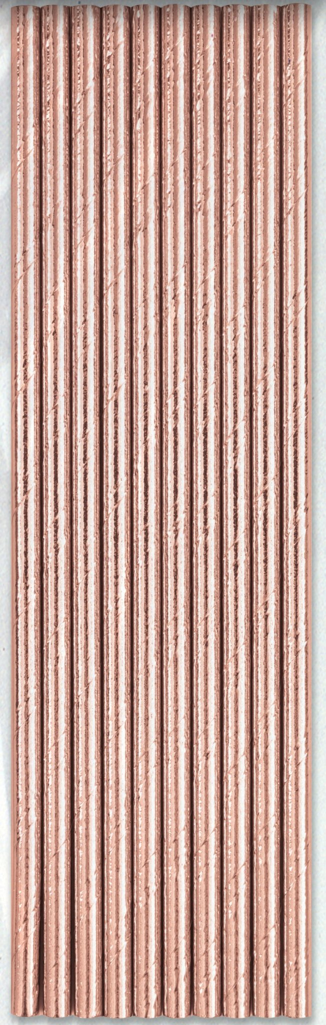 Rose Gold Foil Paper Straws, 10ct - JJ's Party House: Birthday, Balloons & Custom Party Favors