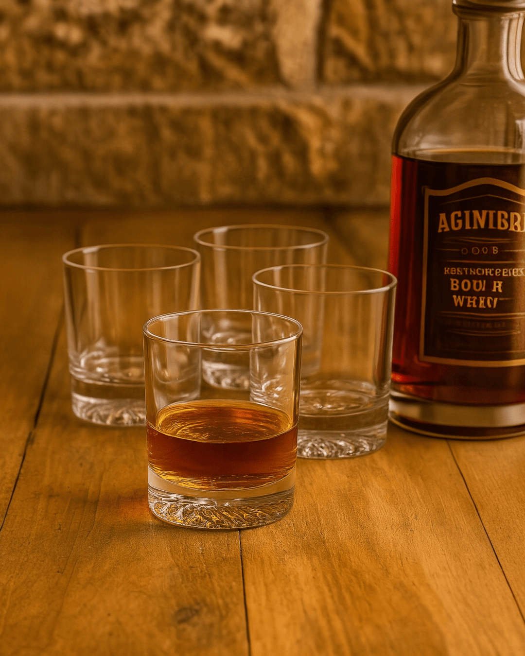 Round Rocks Whiskey Glasses - Set of 4 - JJ's Party House