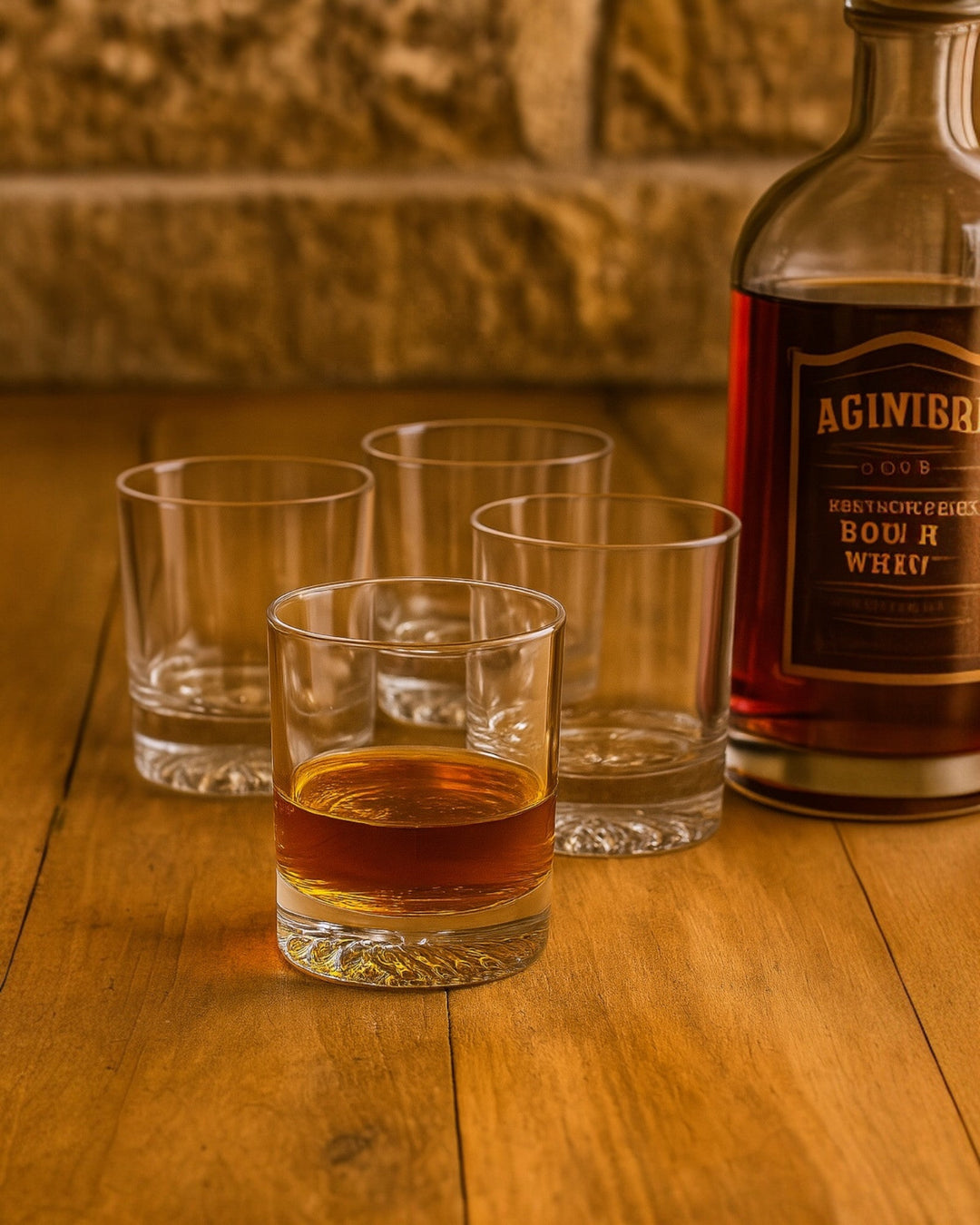 Round Rocks Whiskey Glasses - Set of 4 - JJ's Party House