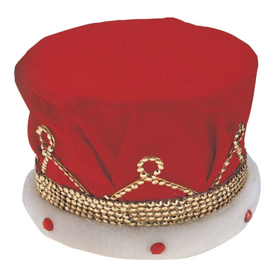 Royal King's Crown Bl/Red - JJ's Party House: Custom Party Favors, Napkins & Cups