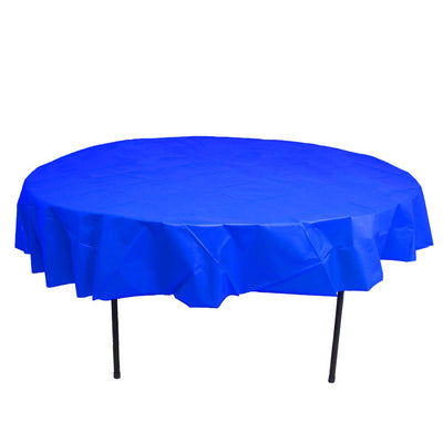 Bl-Dark Blue 84" Round Plastic