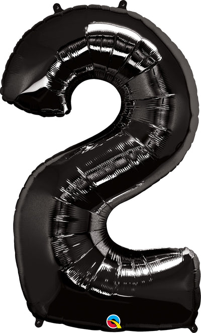 Black Number 2 Jumbo Balloon 34"