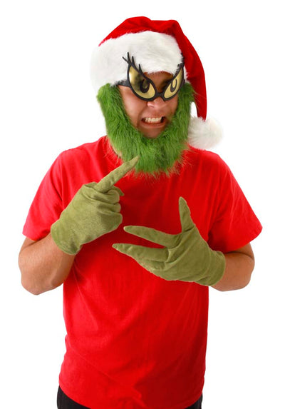 Dr. Seuss Grinch Hat with Beard - Cat in the Hat