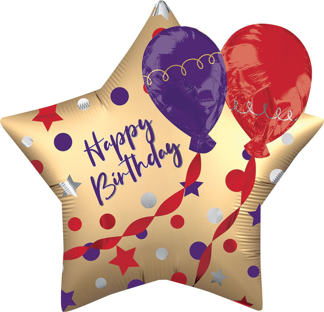 Satin Birthday Jumbo Balloon 2 - JJ's Party House: Custom Party Favors, Napkins & Cups