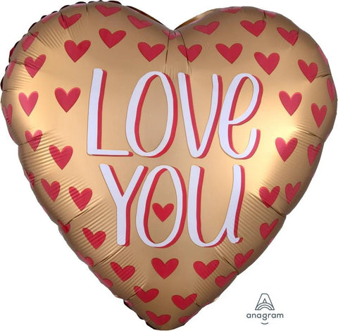 Satin Love You Jumbo Mylar Balloon - Valentine's Day - JJ's Party House: Birthday, Balloons & Custom Party Favors