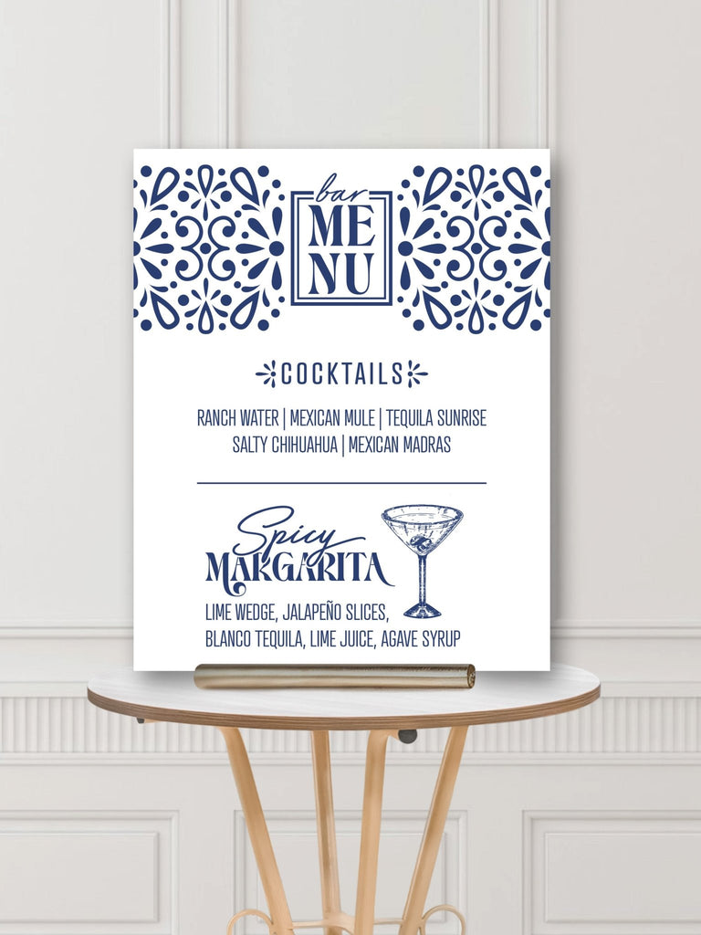 Signature Drinks Sign: Mexican Love Birds - New Fiesta - JJ's Party House: Custom Party Favors, Napkins & Cups