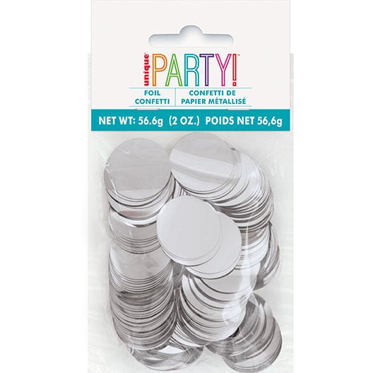 Silver Foil Circle Confetti 2oz - JJ's Party House McAllen, TX