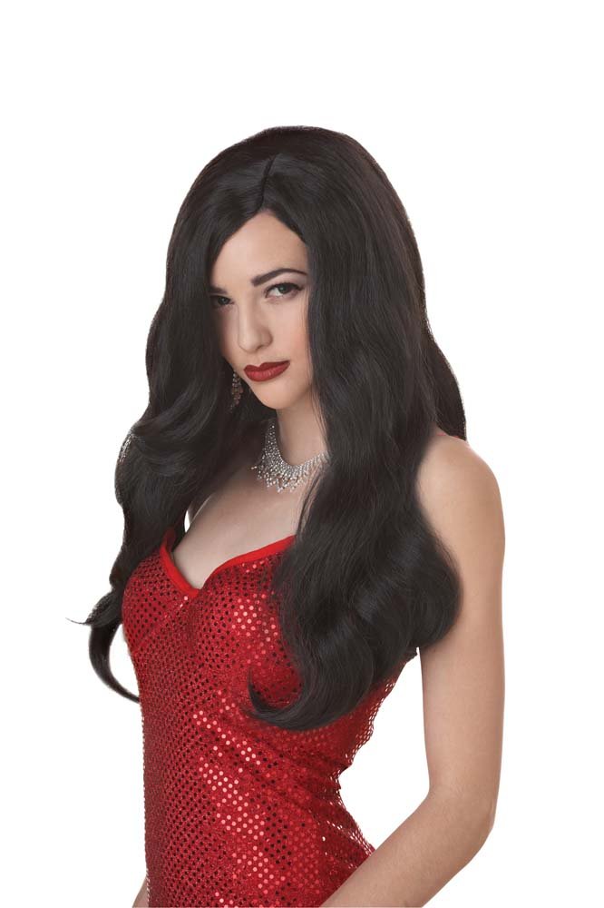 Silver Screen Sinsation Black Wig - JJ's Party House: Custom Party Favors, Napkins & Cups