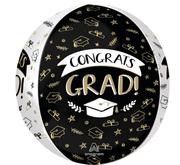 Sketched Grad Icons Orbz Balloon 16" - JJ's Party House McAllen, TX