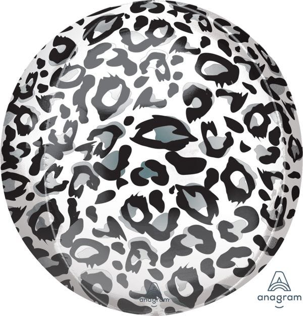 Snow Leopard Orbz Balloon 16" - JJ's Party House: Custom Party Favors, Napkins & Cups