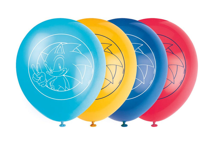 Sonic Latex 12" Balloons, 8ct - JJ's Party House: Birthday, Balloons & Custom Party Favors