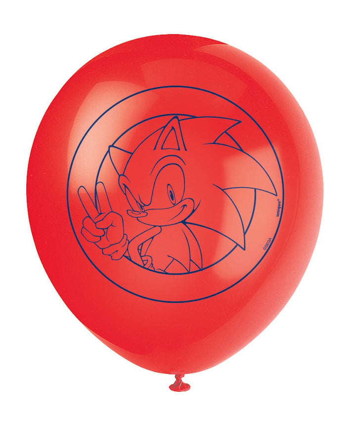 Sonic Latex 12" Balloons, 8ct - JJ's Party House: Birthday, Balloons & Custom Party Favors