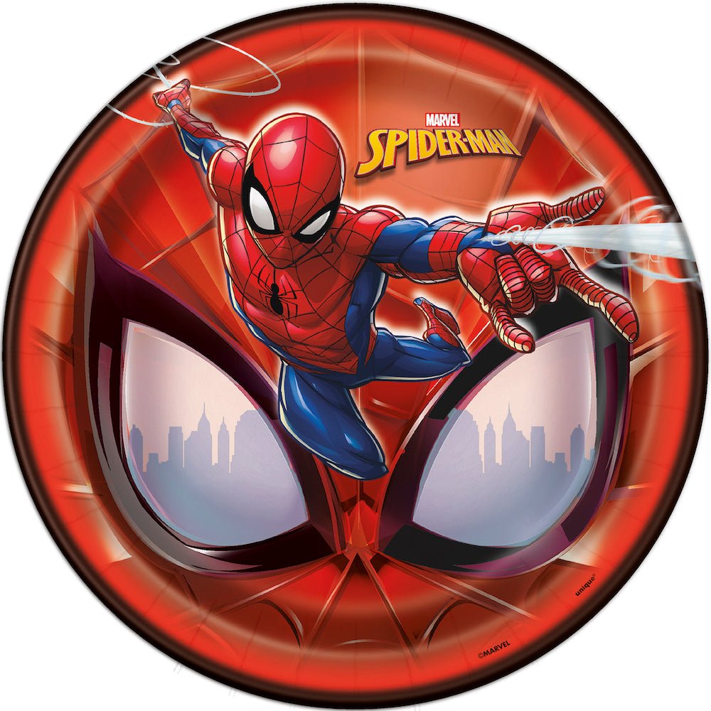 Spiderman 9" Lunch Plates 8ct - JJ's Party House: Birthday, Balloons & Custom Party Favors