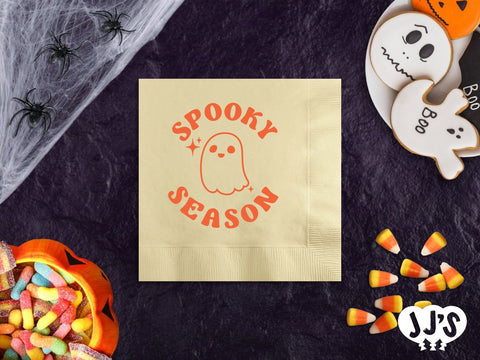 Spooky Season Personalized Halloween Napkins - JJ's Party House: Birthday, Balloons & Custom Party Favors