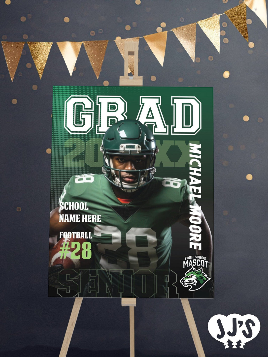 Sports Star Graduation Welcome Sign - JJ's Party House McAllen, TX