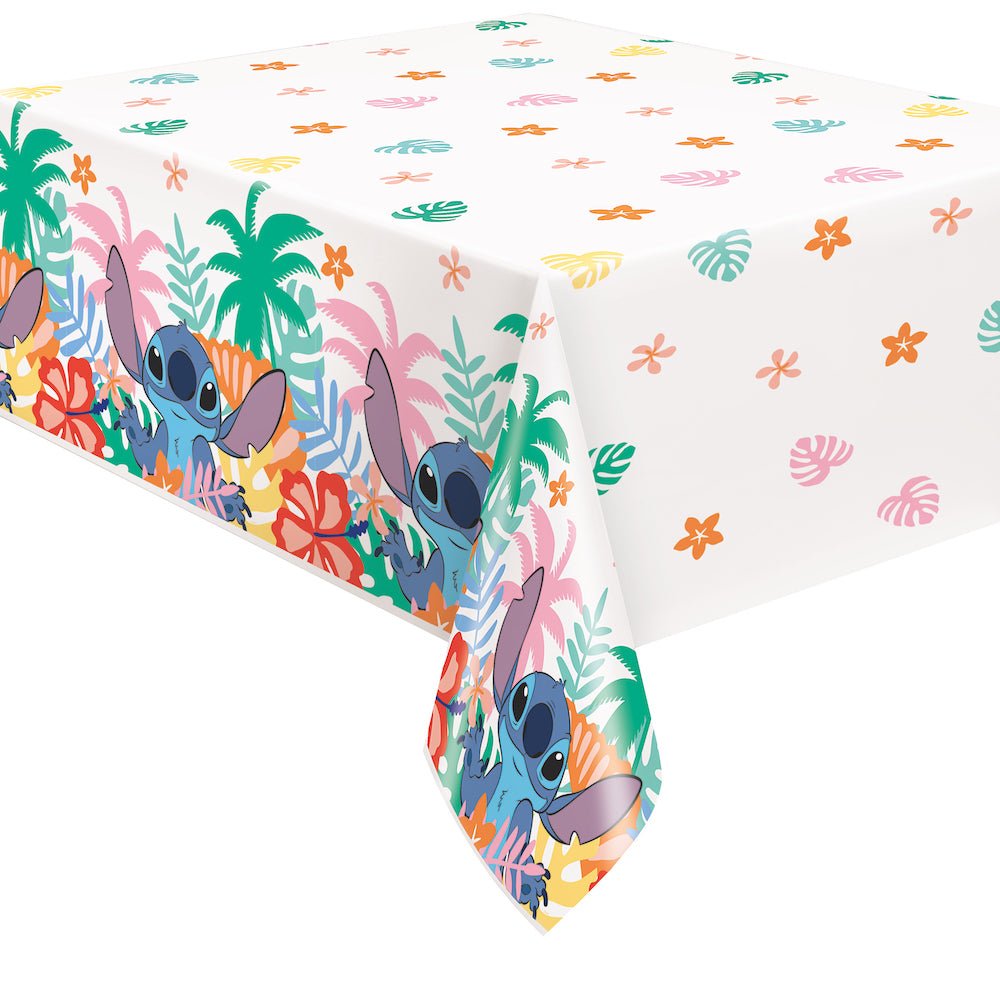 Stitch Aloha Plastic Table Cover, 54in x 84in - Disney Lilo & Stitch - JJ's Party House: Birthday, Balloons & Custom Party Favors
