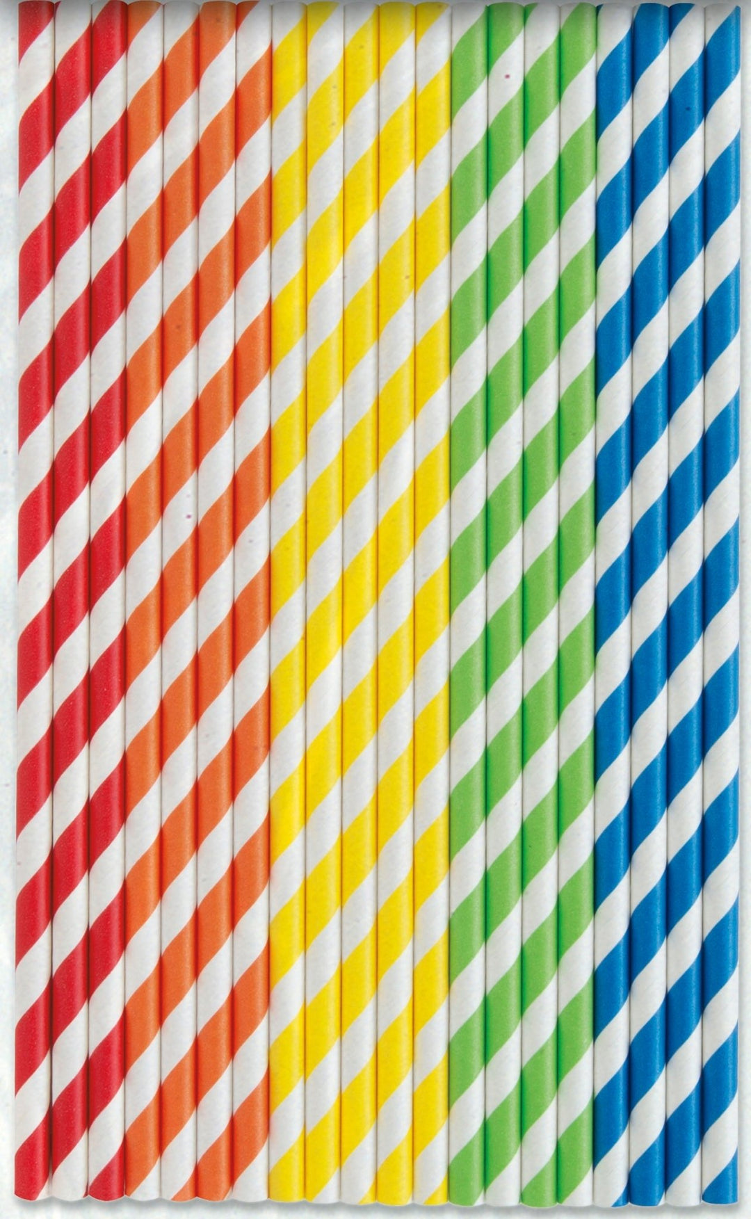 Striped Assorted Color Paper Straws, 40ct - JJ's Party House: Birthday, Balloons & Custom Party Favors