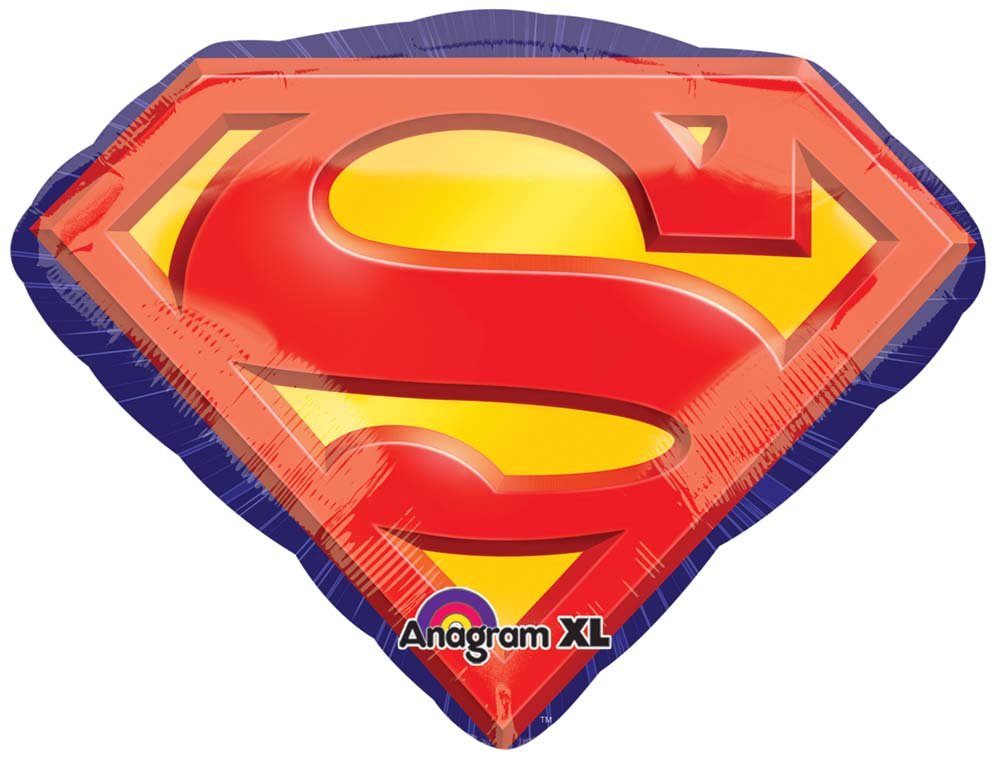 Superman Emblem Balloons - JJ's Party House: Custom Party Favors, Napkins & Cups