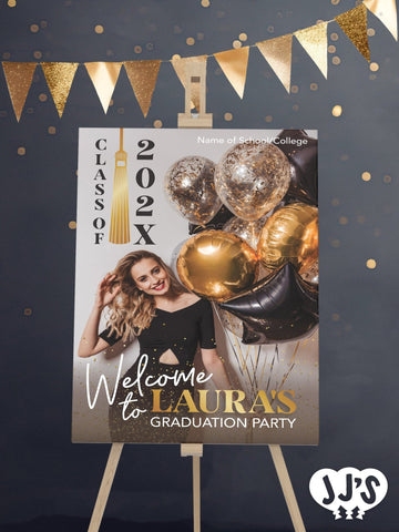 Tassel Graduation Party Photo Welcome Sign - JJ's Party House McAllen, TX