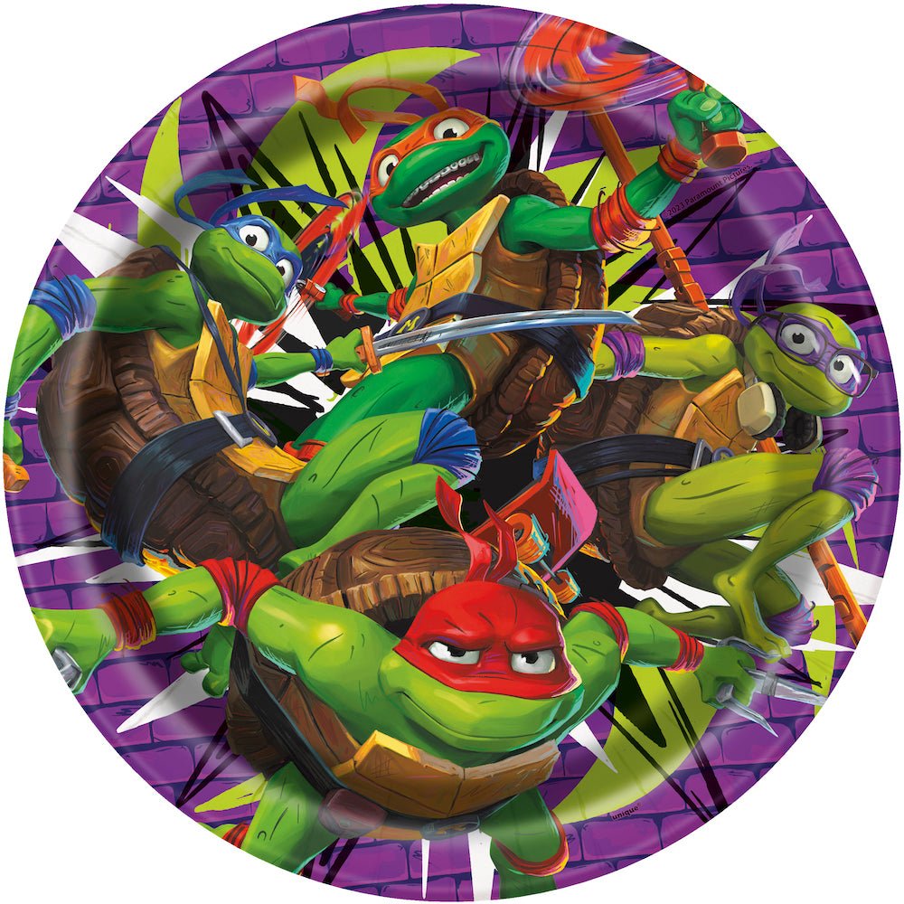 Teenage Mutant Ninja Turtles 9" Lunch Plates, 8ct - JJ's Party House: Birthday, Balloons & Custom Party Favors