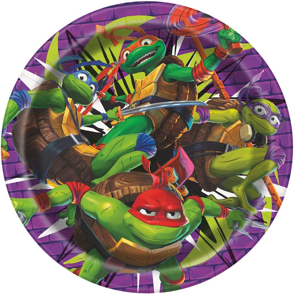 Teenage Mutant Ninja Turtles 9" Lunch Plates, 8ct - JJ's Party House McAllen, TX