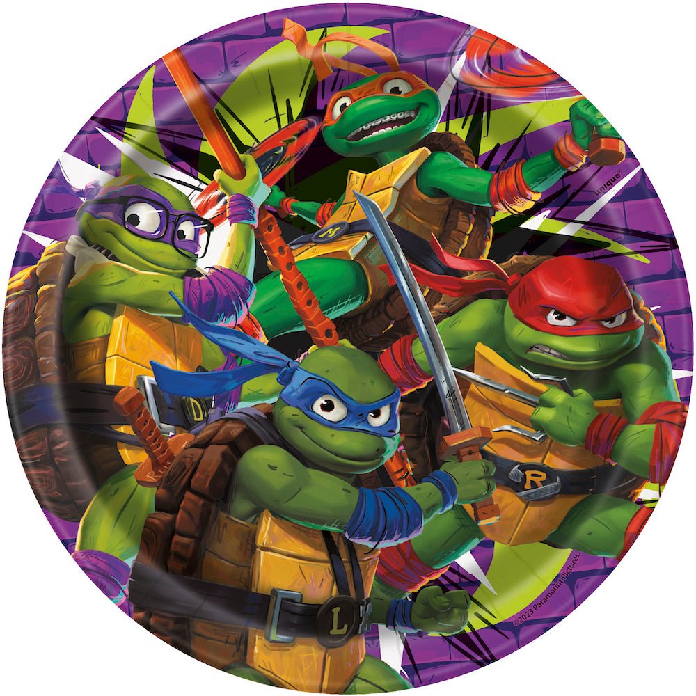 Teenage Mutant Ninja Turtlese 7" Dessert Plates, 8ct - JJ's Party House: Birthday, Balloons & Custom Party Favors