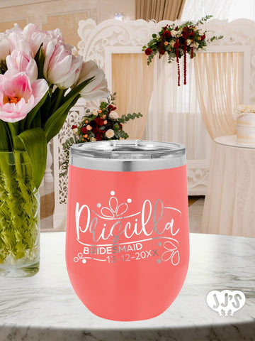 The Deborah Bridal Party Tumbler Favor - JJ's Party House: Custom Party Favors, Napkins & Cups