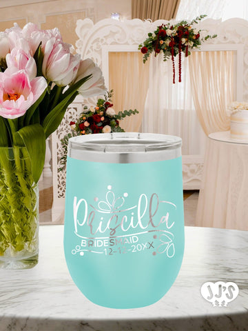 The Deborah Bridal Party Tumbler Favor - JJ's Party House: Custom Party Favors, Napkins & Cups