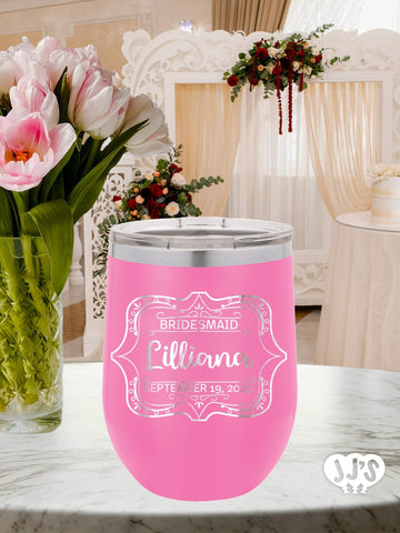 The Lilliana Bridal Party Tumbler Favor - JJ's Party House: Custom Party Favors, Napkins & Cups