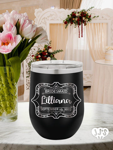 The Lilliana Bridal Party Tumbler Favor - JJ's Party House: Custom Party Favors, Napkins & Cups