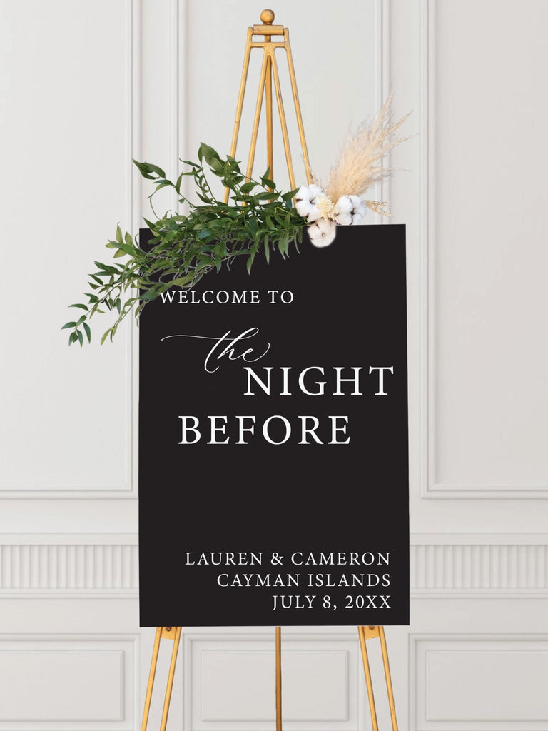The Night Before Wedding Rehearsal Welcome Sign - JJ's Party House: Custom Party Favors, Napkins & Cups